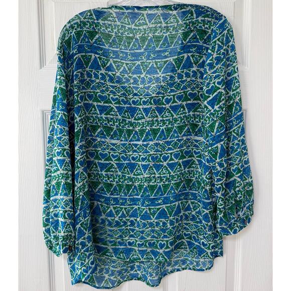 Two by Vince Camuto Women's Sheer Long Sleeve Top Size Large. - Picture 10 of 14